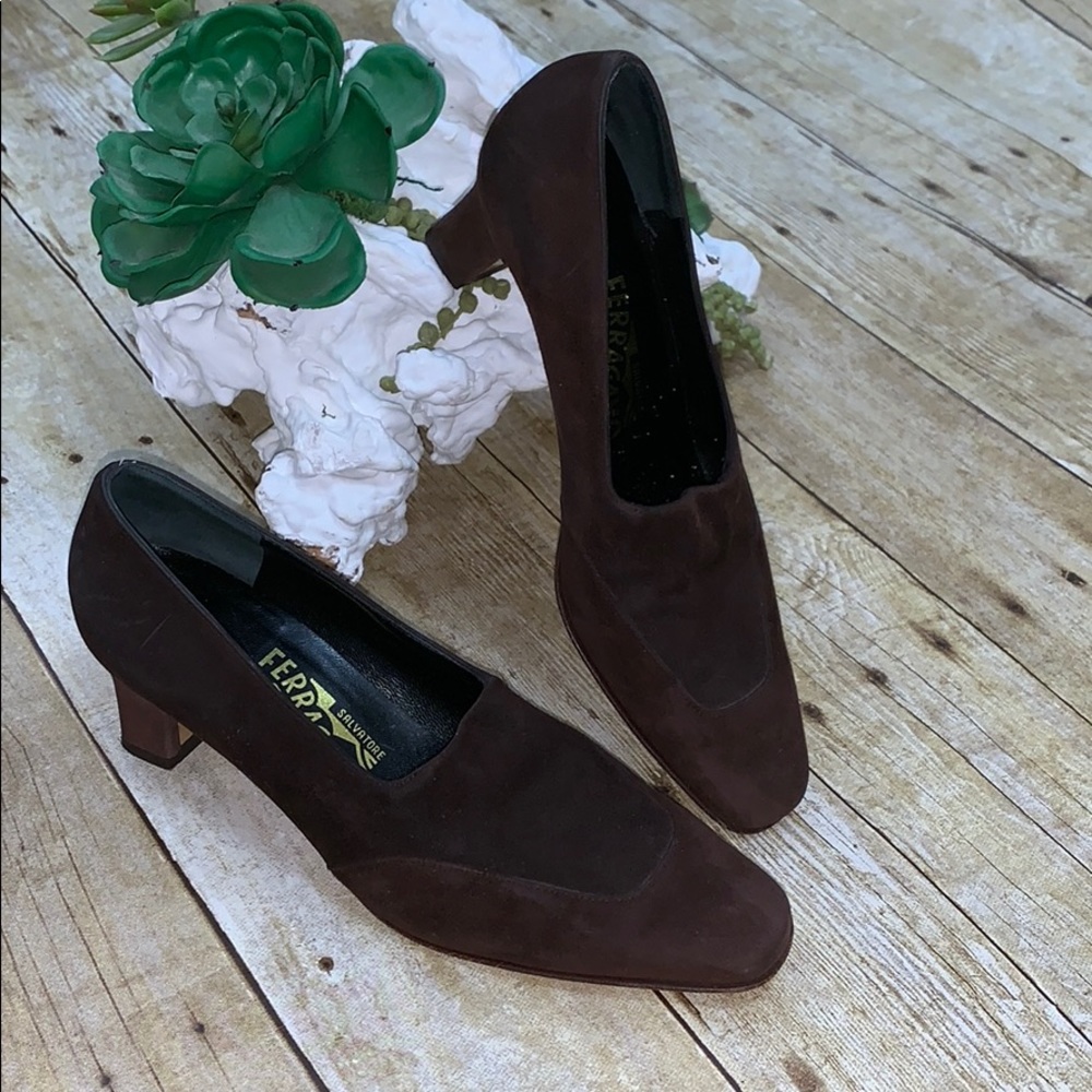 Salvatore Ferragamo Brown Suede Shoes